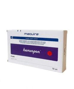 Esponja Hemostática Hemospon Cubo - 10 unidades - MAQUIRA